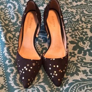 Black & Gold Starry Night Pumps